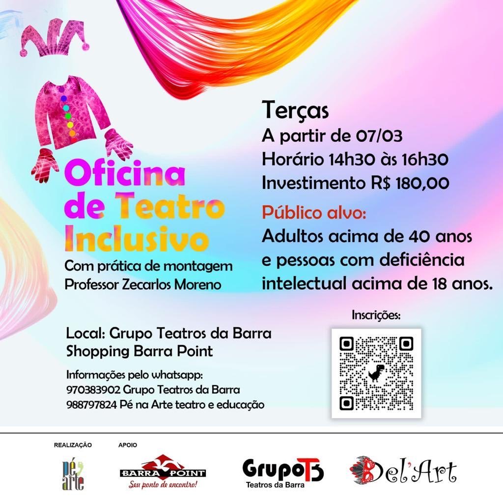 Cidade das Artes - Programação - Oficina de Teatro Inclusivo